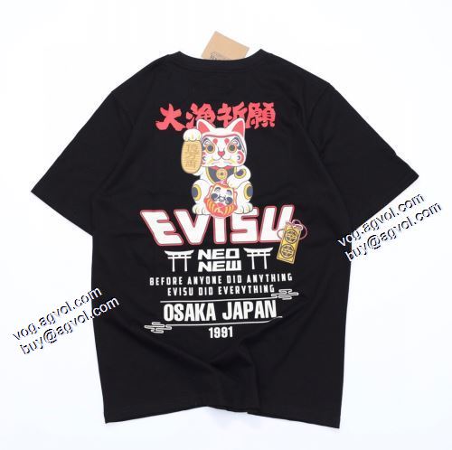 2021春夏 Tシャツ お洒落に魅せる 2色可選 カッコいい印象を付ける エヴィス EVISU エヴィス コピー