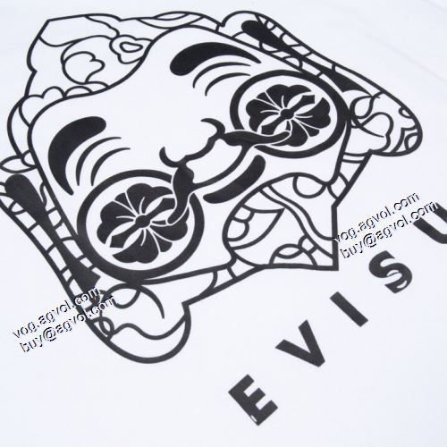 Tシャツ 自然な肌触り スタイリッシュな印象 エヴィス コピー ブランド 2021春夏 エヴィス EVISU 2色可選