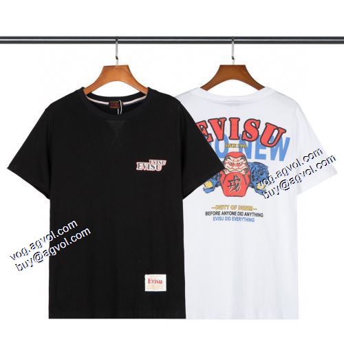 クールビズ 2021春夏 存在感のある エヴィス スーパーコピー 激安 Tシャツ 2色可選 エヴィス EVISU