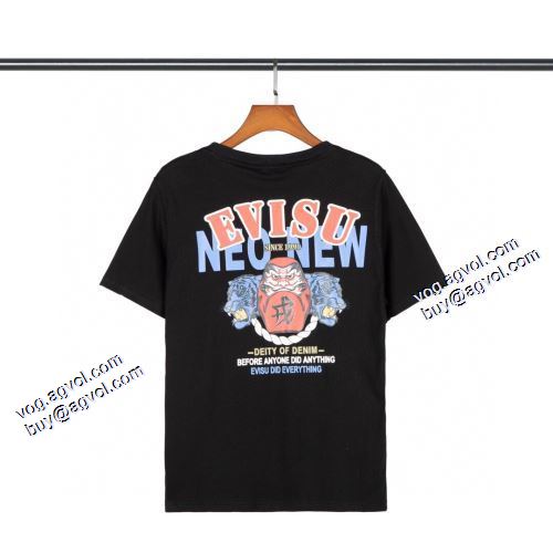 クールビズ 2021春夏 存在感のある エヴィス スーパーコピー 激安 Tシャツ 2色可選 エヴィス EVISU