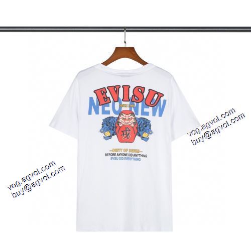 クールビズ 2021春夏 存在感のある エヴィス スーパーコピー 激安 Tシャツ 2色可選 エヴィス EVISU