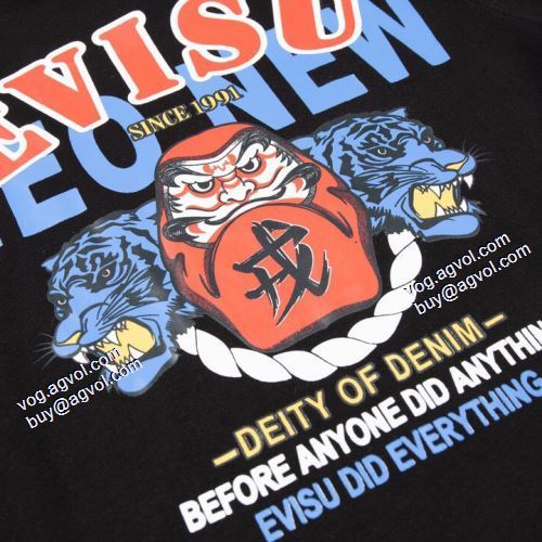 クールビズ 2021春夏 存在感のある エヴィス スーパーコピー 激安 Tシャツ 2色可選 エヴィス EVISU