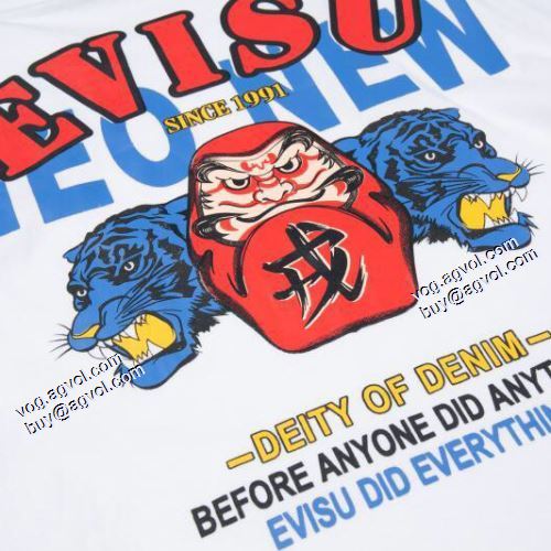 クールビズ 2021春夏 存在感のある エヴィス スーパーコピー 激安 Tシャツ 2色可選 エヴィス EVISU