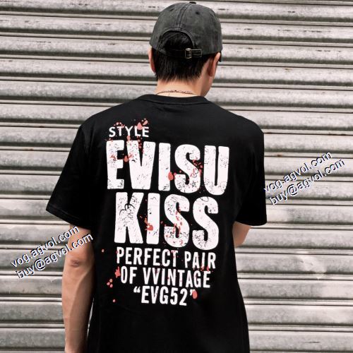 エヴィス コピーブランド 超目玉 ファッション 人気 Tシャツ 2色可選 2021春夏 エヴィス EVISU