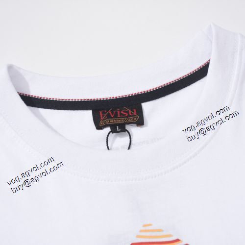 コスパ最高のプライス 2021春夏 エヴィス EVISU オリジナル エヴィス 偽物ブランド 2色可選 Tシャツ