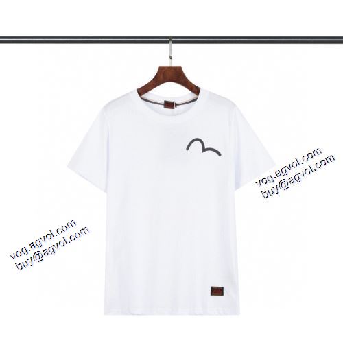 2色可選 高級感ある エヴィス スーパーコピー 代引 2021春夏 Tシャツ エヴィス EVISU 柔らかい手触り