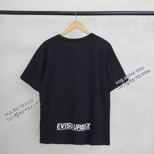 Tシャツ 2021春夏 バリエーションに富む 2色可選 エヴィス ブランドスーパーコピー 人気 ランキング エヴィス EVISU