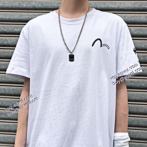 エヴィス ブランド コピー 2021春夏 Tシャツ 風合いが出る エヴィス EVISU 自分らしいスタイリング 2色可選