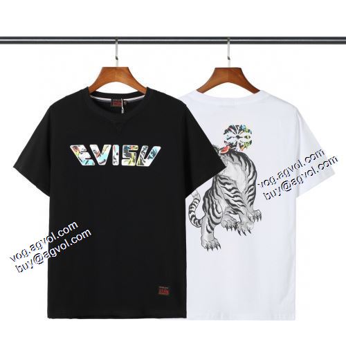 エヴィス コピー 2021春夏 デザイン性の高い 魅力ファッション エヴィス EVISU 2色可選 Tシャツ