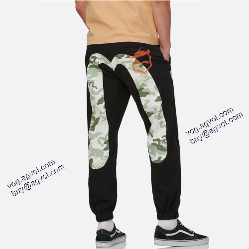 チノパン 2021秋冬 スエットパンツ デザイン性の高い エヴィス ブランド コピー エヴィス EVISU 定番ボトム