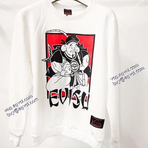 エヴィス EVISU 2021秋冬 2色可選 エヴィス ブランド 偽物 通販 豊富なサイズ プルオーバーパーカー