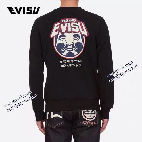 個性的 2021秋冬 エヴィス スーパーコピー 激安 プルオーバーパーカー 存在感のある エヴィス EVISU 2色可選