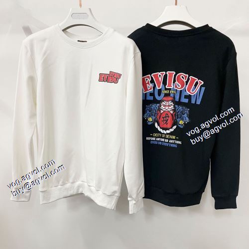 2021秋冬 高級感ある エヴィス EVISU 秋着用 エヴィス スーパーコピー 代引 2色可選 プルオーバーパーカー