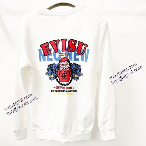 2021秋冬 高級感ある エヴィス EVISU 秋着用 エヴィス スーパーコピー 代引 2色可選 プルオーバーパーカー