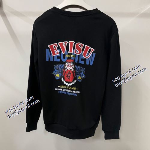 2021秋冬 高級感ある エヴィス EVISU 秋着用 エヴィス スーパーコピー 代引 2色可選 プルオーバーパーカー