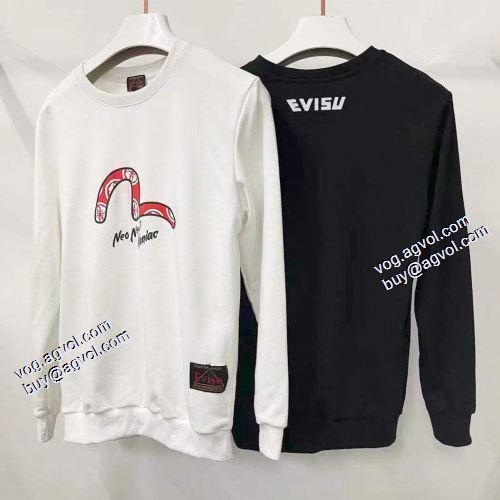 プルオーバーパーカー 2021秋冬 2色可選 エヴィス EVISU 綺麗に決まるフォルム！秋の定番 エヴィス ブランドスーパーコピー
