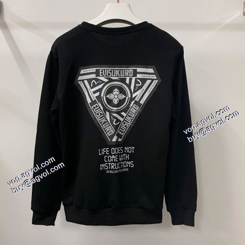 2色可選 エヴィス EVISU エヴィス ブランドコピー プルオーバーパーカー 2021秋冬 ジップパーカー 個性的なデザ