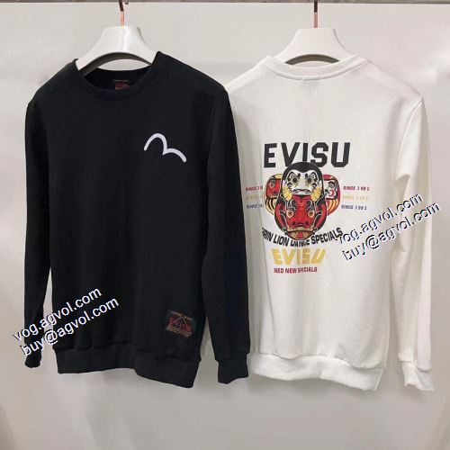 2021秋冬 エヴィス EVISU 2色可選 プルオーバーパーカー 人気ブランド  英字 エヴィス コピー