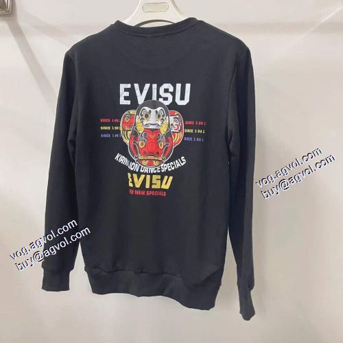 2021秋冬 エヴィス EVISU 2色可選 プルオーバーパーカー 人気ブランド  英字 エヴィス コピー