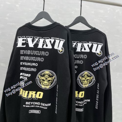 プルオーバーパーカー 2021秋冬 エヴィス スーパーコピー 激安 オリジナル エヴィス EVISU ジップパーカー