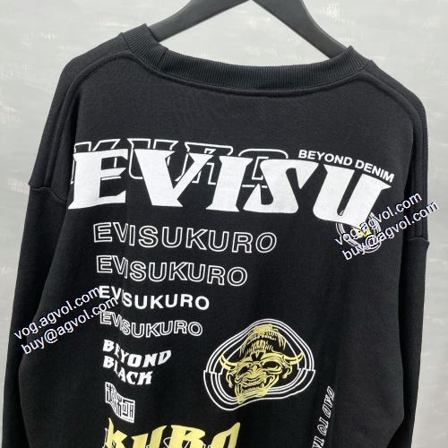 プルオーバーパーカー 2021秋冬 エヴィス スーパーコピー 激安 オリジナル エヴィス EVISU ジップパーカー
