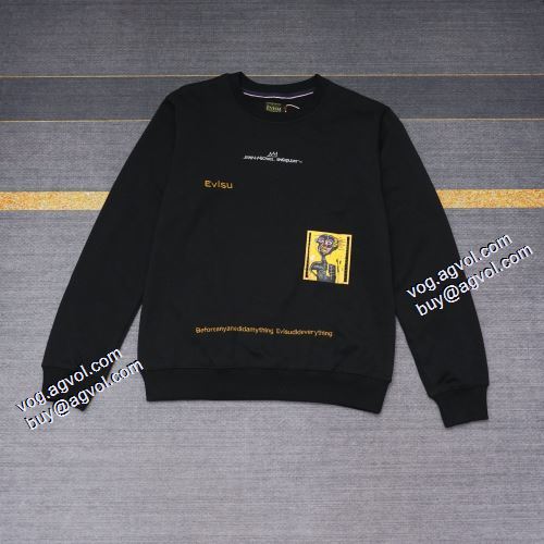 エヴィス EVISU エヴィス 偽物ブランド 大好評 プルオーバーパーカー 2021秋冬 スタイリッシュ