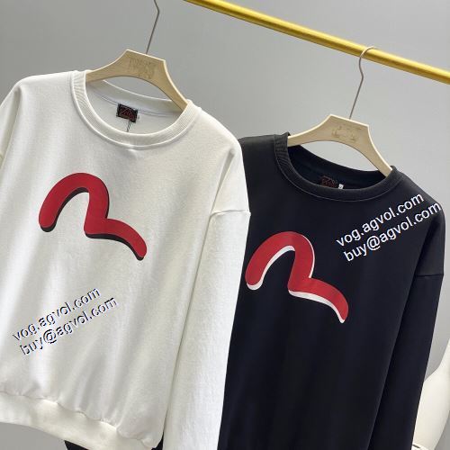 エヴィス EVISU 高級感ある エヴィス コピー 2021秋冬 プルオーバーパーカー 2色可選 ペアパーカー
