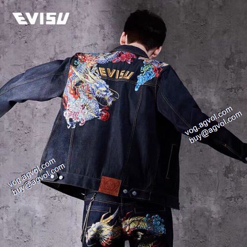エヴィス スーパーコピー 激安 デニムジャケット ファション性の高い コート 2021秋冬 エヴィス EVISU 優しい色合い