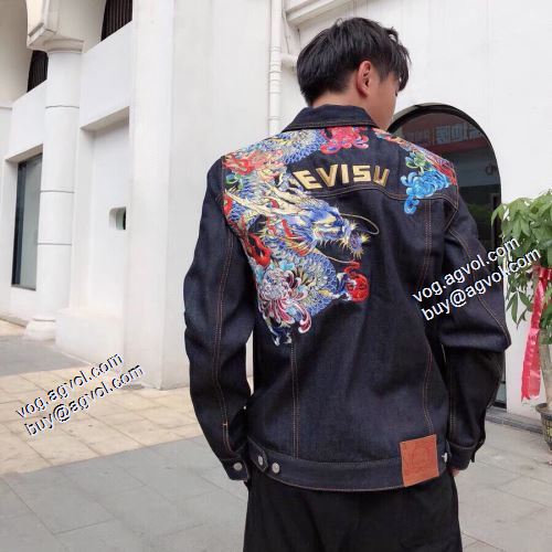 エヴィス スーパーコピー 激安 デニムジャケット ファション性の高い コート 2021秋冬 エヴィス EVISU 優しい色合い