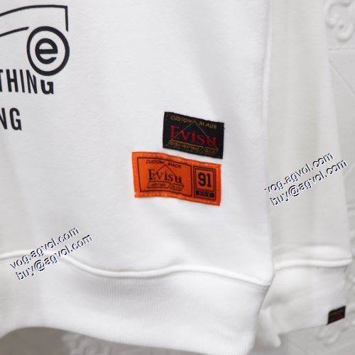 プルオーバーパーカー 2021秋冬 オリジナルプリント 風合いが出る エヴィス スーパーコピー 代引 エヴィス EVISU 2色可選