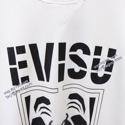 プルオーバーパーカー 2021秋冬 オリジナルプリント 風合いが出る エヴィス スーパーコピー 代引 エヴィス EVISU 2色可選