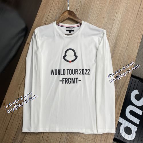 変わらない人気を誇る モンクレールコピー ブランド 2021秋冬 長袖Tシャツ プリント シンプル 3色可選 モンクレール MONCLER 優しいフィット感