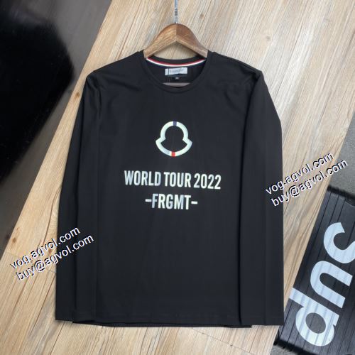 変わらない人気を誇る モンクレールコピー ブランド 2021秋冬 長袖Tシャツ プリント シンプル 3色可選 モンクレール MONCLER 優しいフィット感