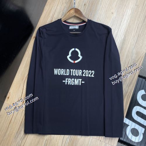 変わらない人気を誇る モンクレールコピー ブランド 2021秋冬 長袖Tシャツ プリント シンプル 3色可選 モンクレール MONCLER 優しいフィット感