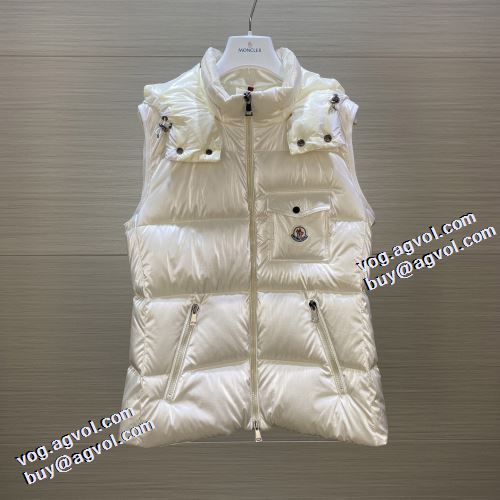 2021秋冬 モンクレールコピー モンクレール MONCLER 首胸ロゴ 肌触りの気持ちい? 2色可選 ダウンジャケット ベスト 着心地 の良い