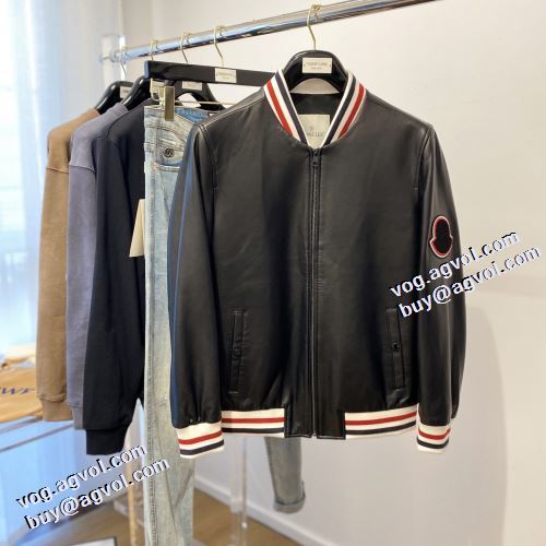 堪能できるコート モンクレールブランド コピー おしゃれな装い 2021秋冬 モンクレール MONCLER 耐久性のある 革ジャケット