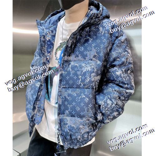 2021秋冬 ルイ ヴィトン LOUIS VUITTON 防風性に優れ ルイ ヴィトンブランド コピー 大絶賛の履き心地! ダウンジャケット メンズ 使い勝手が良く フードづき ポケットづき