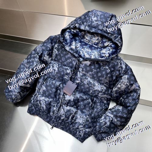 2021秋冬 ルイ ヴィトン LOUIS VUITTON 防風性に優れ ルイ ヴィトンブランド コピー 大絶賛の履き心地! ダウンジャケット メンズ 使い勝手が良く フードづき ポケットづき