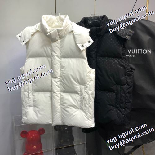 ルイ ヴィトンブランドコピー 2021秋冬 長く愛用できる フィルパワーの高い ルイ ヴィトン LOUIS VUITTON 軽量ダウンジャケット ベスト 2色可選 フードづき 軽くて暖かい 
