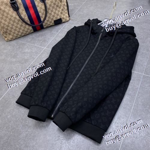 機能性?耐久性抜群 2021秋冬 フード付きコート ルイ ヴィトン LOUIS VUITTON コート 綿入れ  ポケット付 ルイ ヴィトンブランド コピー シンプルなデザイン 