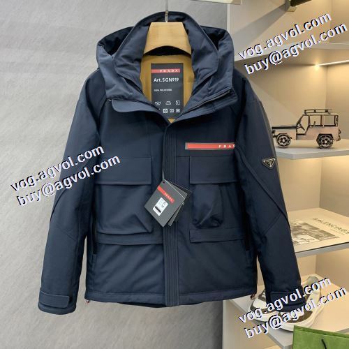 ダウンジャケット メンズ 2色可選 フィルパワーの高い 落ち着いた感覚 プラダ PRADA 2021秋冬 人気商品登場 プラダスーパーコピー 防風性に優れ