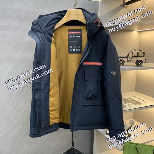 ダウンジャケット メンズ 2色可選 フィルパワーの高い 落ち着いた感覚 プラダ PRADA 2021秋冬 人気商品登場 プラダスーパーコピー 防風性に優れ