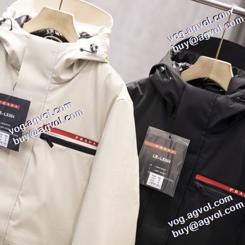 極上の着心地 ロングコート 着心地 の良い プラダ PRADA 2021秋冬 プラダスーパーコピー 2色可選 ダウンプレミアムダウンジャケット 大人っぼい  フードづき