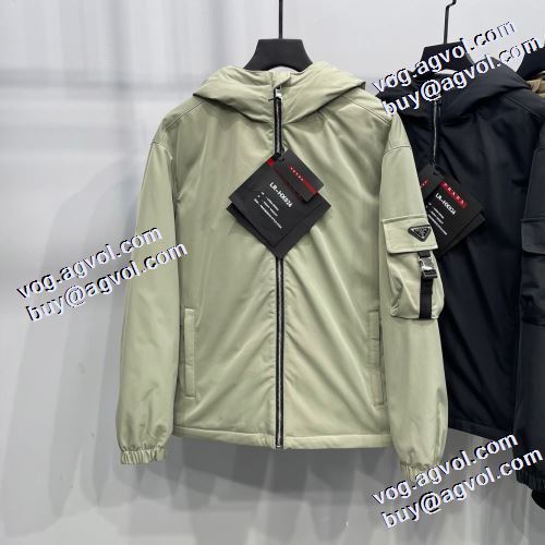 プラダブランドスーパーコピー 上品上質 メンズ ダウンジャケット 2022新作 3色可選 プラダ PRADA ポケットづき 肌寒い季節に欠かせない