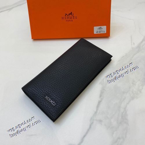  エルメス HERMES 2021春夏 絶大な人気を誇る HERMESブランド コピー 二つ折り財布 牛革/レザー マネークリップ/札はさみ
