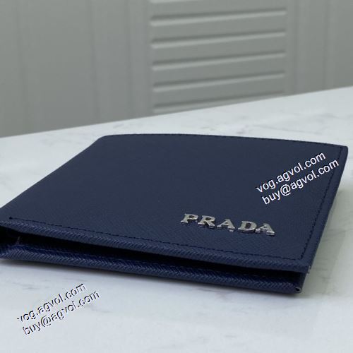  プラダ PRADA PRADAブランドコピー 紙幣入れ 二つ折り財布 首胸ロゴ 爆買いセール 2021春夏