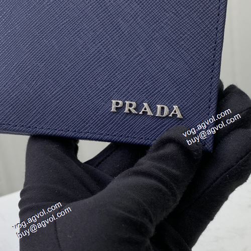  プラダ PRADA PRADAブランドコピー 紙幣入れ 二つ折り財布 首胸ロゴ 爆買いセール 2021春夏 