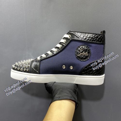 ハイトップシューズ 2021秋冬 争奪戦必至 クリスチャンルブタン Christian Louboutinブランド 偽物 通販 ビット付き