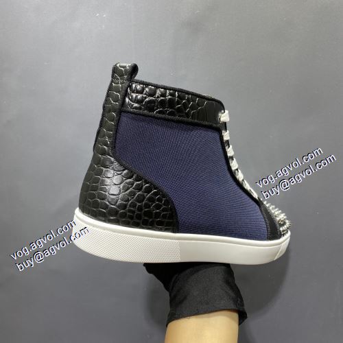 ハイトップシューズ 2021秋冬 争奪戦必至 クリスチャンルブタン Christian Louboutinブランド 偽物 通販 ビット付き