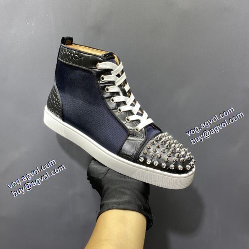 ハイトップシューズ 2021秋冬 争奪戦必至 クリスチャンルブタン Christian Louboutinブランド 偽物 通販 ビット付き